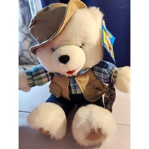 Vintage Collector's Choice Limited Edition Fisherman Teddy Bear Plush with Fish